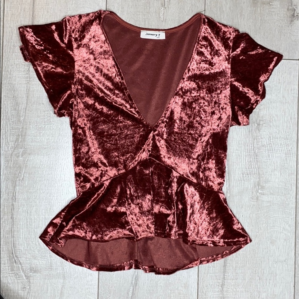 Flattering Pink Velvet Top